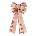 thumbnail image 1 of Wedding Decorations Large Christmas Bow Thanksgiving Decoration Double Burlap Bow, 1 of 5