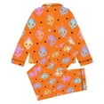 thumbnail image 4 of REDARER Kids Cartoon Skull Halloween 2 Piece Pajama Set Long Sleeve Button Down Sleep Outfit for Trick or Treat Holiday Nightwear,7-8 Years, 4 of 5