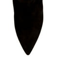 thumbnail image 6 of FSJ Women Trendy Pointed Toe Medium Chain Heel Knee High Boots Stretch Side Zipper Evening Work Outfit Shoes Size 8.5 Black, 6 of 6