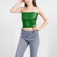 thumbnail image 2 of Mgmyaa Women's Casual Tube Top Square Neckline Pull-On Sequin Stretchable Skinny Solid Color for Casual, 2 of 9