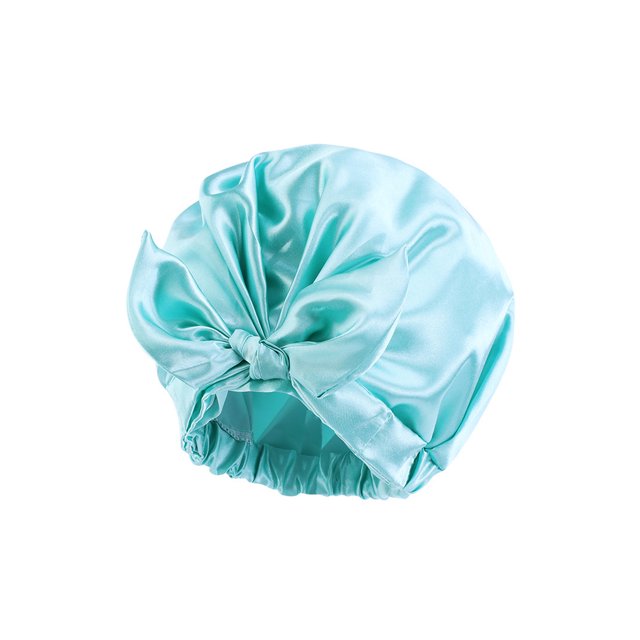 SAYOO Gorro de ducha impermeable para mujer, color sólido/flor/estampado de puntos/sombrero lavable para el cabello de salón de baño de leopardo SAYOO Moda