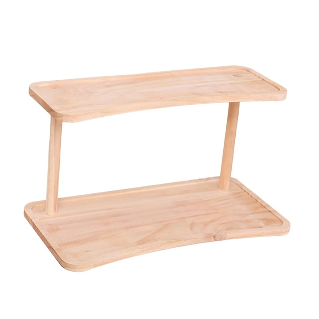 Organizador de escritorio de madera Organizador de cosméticos Ahorro de espacio Multifunción Práctico marrón