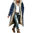 thumbnail image 3 of QATAINLAV Man Long Sherpa Lined Zip Up Puffer Jacket Fleece Hooded Trench Coat Full Zip Warm Winter Jacket with Pockets, 3 of 7