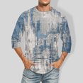 thumbnail image 2 of Men'S Round Neck Three-Quarters Sleeve Top Casual Fashion T-Shirt M, 2 of 5