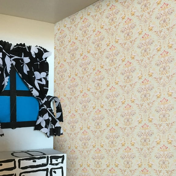 Raindrops Adhesive Wallpaper for Dollhouse Furniture, 1 Pack, Decorative Paper for Miniature Dollhouse Walls and Crafts