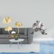 thumbnail image 2 of Figura de búho, estatua de metal con flores y hojas, escultura de animal artificial, artesanía de hierro y resina, decoración con base estable, ideal, 2 of 8