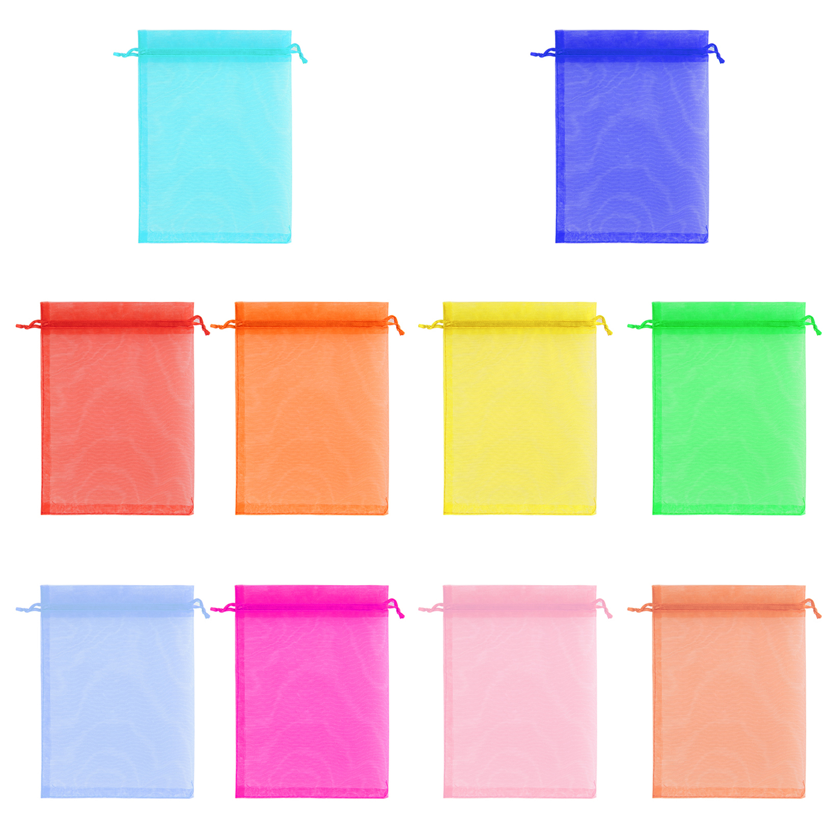 Ponpon 120-Pack Organza Drawstring Gift Bags, 5" x 7" photo 2