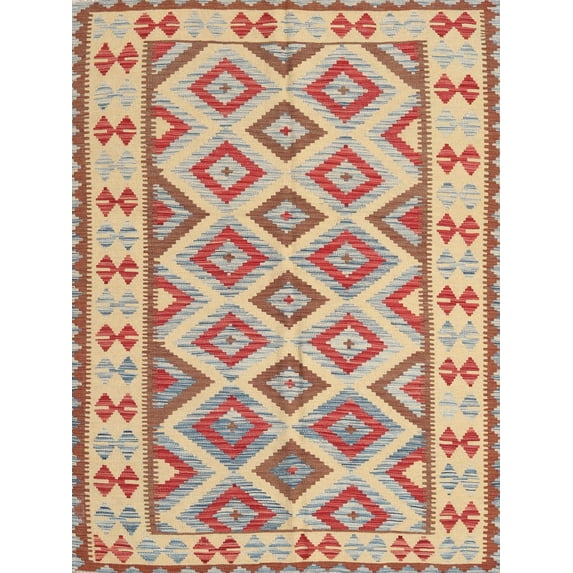 Ahgly Company Indoor Rectangle Contemporary Brown Southwestern Area Rugs, 3' x 5'