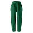 thumbnail image 6 of WTXUE Wide Leg Pants, Bell Bottoms Womens Solid Color Casual Pants Trousers Elastic Waist Pockets Trousers, Womens Trousers Slacks Slacks, Green, 6 of 6