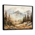 thumbnail image 3 of Designart "Foggy Mountain Retreat European Dream I" Oversized Landscapes Framed Wall Art - Traditional Brown Winter Landscape Bedroom Framed Canvas Wall Art, 3 of 7