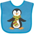 thumbnail image 3 of Inktastic Cute Penguin, Little Penguin, Penguin with Scarf Boys or Girls Baby Bib, 3 of 4