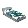 thumbnail image 2 of Ambesonne Animal Fitted Sheet & Pillow Sham Set, Cartoon Crocodile, Twin, Jade Green Blue, 2 of 2