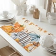 thumbnail image 5 of Fall Pumpkin Placemats Set of 6 Thanksgiving Sunflower Maple Leaf Heat Insulated Linen Place Mats, Washable Stain-Proof Table Mats for Dining Tables Holiday Decor 13x19inch, 5 of 9