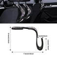 thumbnail image 4 of Car Seat Back Hook Universal Auto Storage Hanger Suede with Metal Car Seat Organizer for Handbag Purse Coat Umbrellas Grocery Bags 2 Pack, 4 of 7