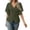#071-Army Green, variant on Women Top Solid Color V-Neck Spring Summer Style Ladies Casual Daily Office Wear Versatile Loose Fit Fashion Basic Comfortable Blouse Gift
