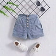 thumbnail image 2 of Jkety Shorts for Kids Girls Girls' Boyfriend Fit Stretch Denim Jean Shorts Short Jeans for Girls(Grey,5-6 Years), 2 of 4