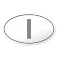 thumbnail image 1 of CafePress - Italian Oval Car Sticker I For Italy - Sticker (Oval), 1 of 1