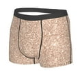 thumbnail image 2 of Haiem Beige Sparkling Glitter Men's Boxer Briefs, Every Day Comfort Stretch Cotton Moisture-Wicking Underwear-Medium, 2 of 9