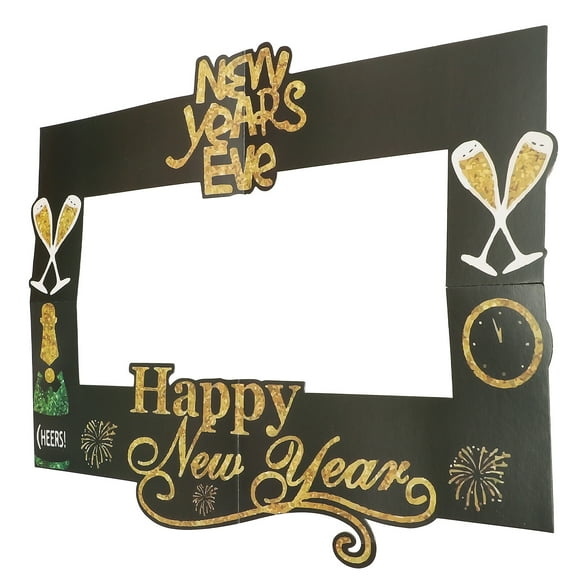 Clispeed New Year Eve Photo Frame Prop Multi Paper 1Pack