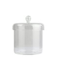 thumbnail image 1 of Benzara BM229835 Contemporary Glass Storage Utility Jar with Lid, Clear - Medium, 1 of 1