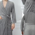 thumbnail image 4 of MODANU Bathrobe Belts Microfiber Soft Terry Cotton Robe Belt Hotel Plush Pajamas Bathrobe Belt Replacement, Grey, 4 of 8