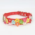 thumbnail image 3 of Collier Animal en Cuir d'Alliage Ajustable, Collier Décor Fleur, Chaîne de Cou pour Animaux, Rouge, P, 2.5x37cm, 3 of 6
