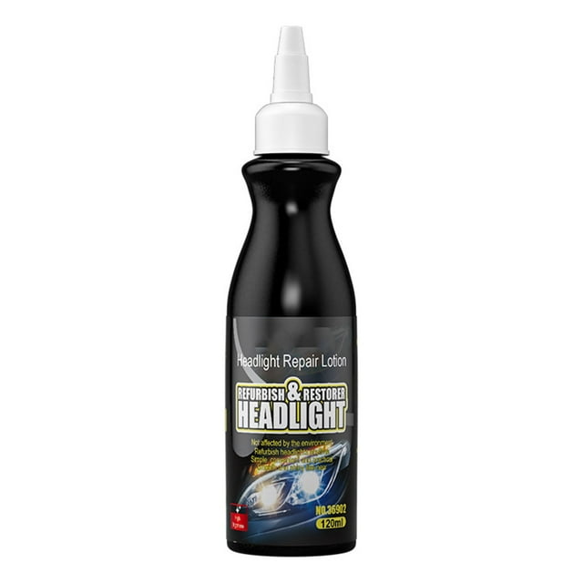 Headlight Restoration Kit 120Ml Car Lamp Polish Cleaner For Yellowed Foggy Lights Scratch Remover Clear Coating Protection 6.3X2.36 Inches