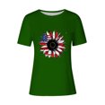 thumbnail image 4 of Tops de Ajuste Suelto para las Mujeres Sudadera Casual Impresa Manga Corta Cuello Redondo Superior, Poliéster, 4 of 6