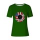 thumbnail image 4 of Tops de Ajuste Suelto para las Mujeres Sudadera Casual Impresa Manga Corta Cuello Redondo Superior, Poliéster, 4 of 6