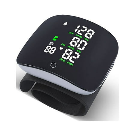 Blood Pressure Monitor Wrist with Adjustable Large Cuff,Portable BP Machine,Touch Screen,for Home Travel Use,Black