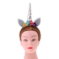 thumbnail image 4 of Diadema Unicornio Sunnimix Brillo Cuerno Flor Cosplay Plateado, 4 of 8