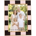 thumbnail image 6 of Concepts 4x6 Picture Frame Black & White Checkered Retro Gold Bordered Enameled Photo Frame with HD Clear Glass, Durable Wall Decor/Tabletop Display Vertical/Horizontal, 6 of 7