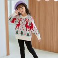 thumbnail image 3 of Baby Christmas Sweater Toddler Reindeer Outfit Red Clothes, 3 of 6