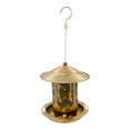 thumbnail image 2 of Comedero para pájaros, contenedor de comida para pájaros de hierro, compacto, ligero y versátil, ideal para decorar tu patio, porche, jardín y césped. Patrón de pájaro, 2 of 8