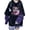 1qa-1, variant on Womens Girls Japanese Style Hoodie Cute Pattern Print Sweatshirt Fashion Kawaii Anime Pullover