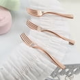 thumbnail image 4 of Balsa Circle 24 Pieces 4" Rose Gold Disposable Plastic Forks Party Catering Tableware, 4 of 8