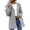 Grey, variant on Women's Athletic Full Zip Lightweight Workout Jacket Hiking Jackets Long Hooded Trench Coats Sport Casual Workout Hoodie Outerwear with Pockets QURATI L