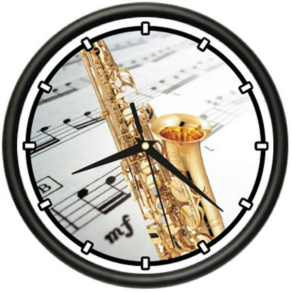 SAXOPHONE Wall Clock alto  saxophone player music brass jazz