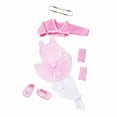 thumbnail image 3 of AlevRam 6 Piece 18 inch Doll Ballet Outfit Set – Pink Leotard, Tutu Skirt, Tights, Jacket and Ballet Shoes – Fits for 18 inch Dolls, 3 of 4
