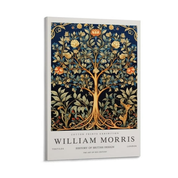 William Morris Print Painting (21) Room Aesthetic Poster Print Art Wall Painting Canvas Posters Gifts Modern Bedroom Decor 12x18inch(30x45cm)