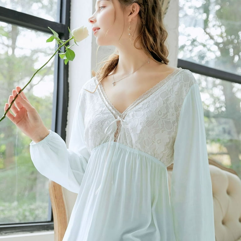 night dress old fashioned Victorian Style Night Gown Dress S I Retro Fairy main image 0
