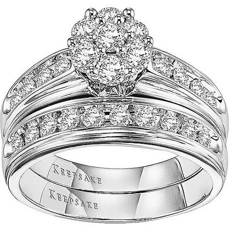 Gracious 1 Carat T.W. Diamond White Gold Bridal Set