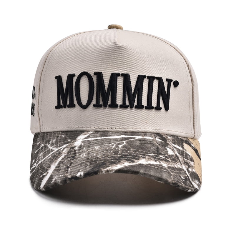 GILIGEGE Vintage Two-Tone Trucker Hat with Mommin Embroidery  display picture 3