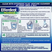 Efferdent Plus Mint Anti-Bacterial Minty Clean Denture Cleanser, 44ct