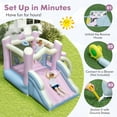 thumbnail image 6 of Costway Macron Pastel Bounce House with Slide Basketball Hoop Boxing Blower Not Included, 6 of 8