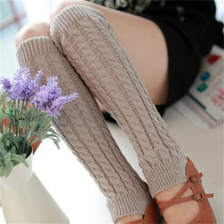

KUKUVI Womens Winter Knit Crochet Knitted Leg Warmers Legging Boot Cover Hot Fashion