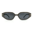 thumbnail image 3 of Womens Elegant Mod Geometric Oval Rectangle Plastic Fashion Sunglasses Grey - Black, 3 of 8