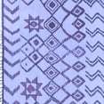 thumbnail image 1 of Ahgly Company Machine Washable Indoor Square Solid Blue Modern Area Rugs, 8' Square, 1 of 4