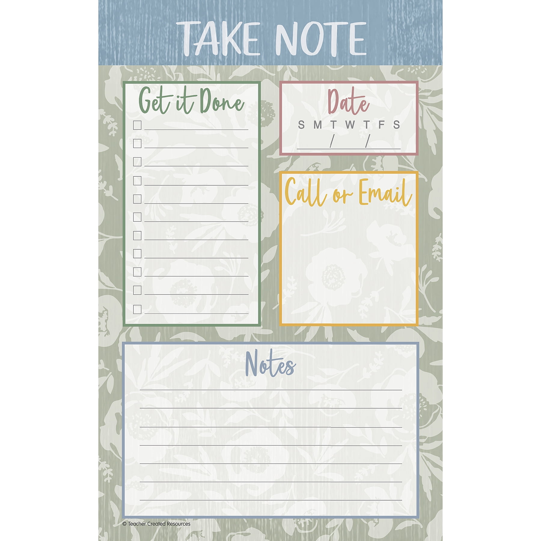 Teacher Created Resources Classroom Cottage Notepad, 50 Sheets, Pack of 12