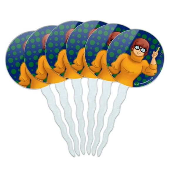 Scooby Doo Velma Character Cupcake Picks Toppers Decoration Set of 6